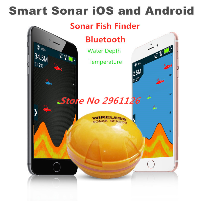 Fishing Boat Depth Finder - Draadloze Fishfinder Draagbare Echolood Telefoon Bluetooth