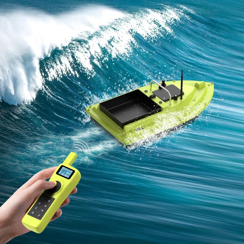 Fishing Boat Depth Finder - Bestuurbaar plastic viszoeker met 2 GPS-punten,