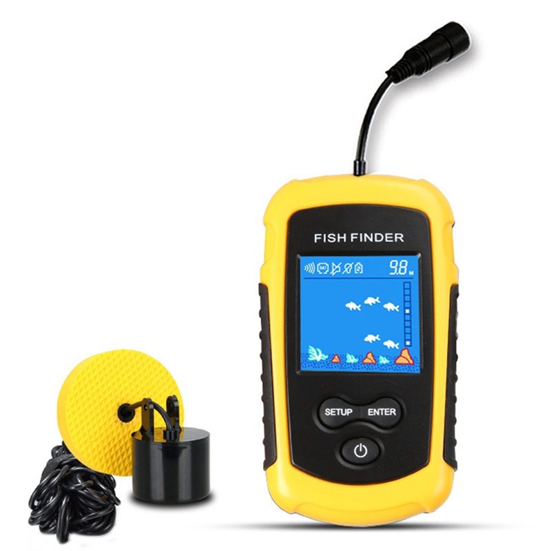 Fishing Boat Depth Finder - ABHT-Kayak Draagbare Visdieptemeter Water Handheld Fishfinder