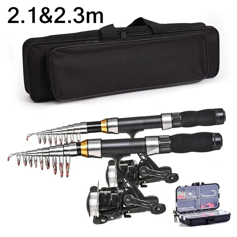Fishing Boat Cover - BRAVMAK 2.1/2.3 mTelescopische Hengel Reel Combo