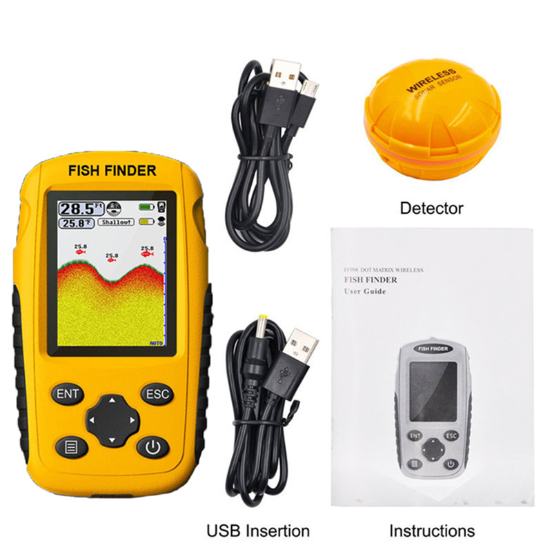 Draadloze viszoeker met sonar  - Fishing Boat Depth Finder recensie en prijs