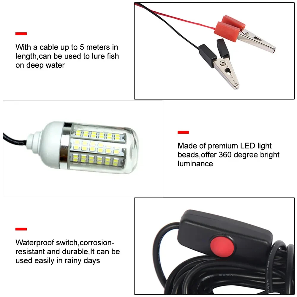 12V Onderwaterlamp 15W 108 Led - Fishing Boat Depth Finder recensie en prijs