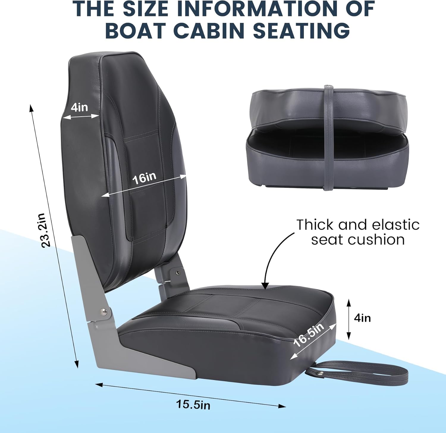 2-pack opvouwbare bootstoelen, - Fishing Boat Seat recensie en prijs