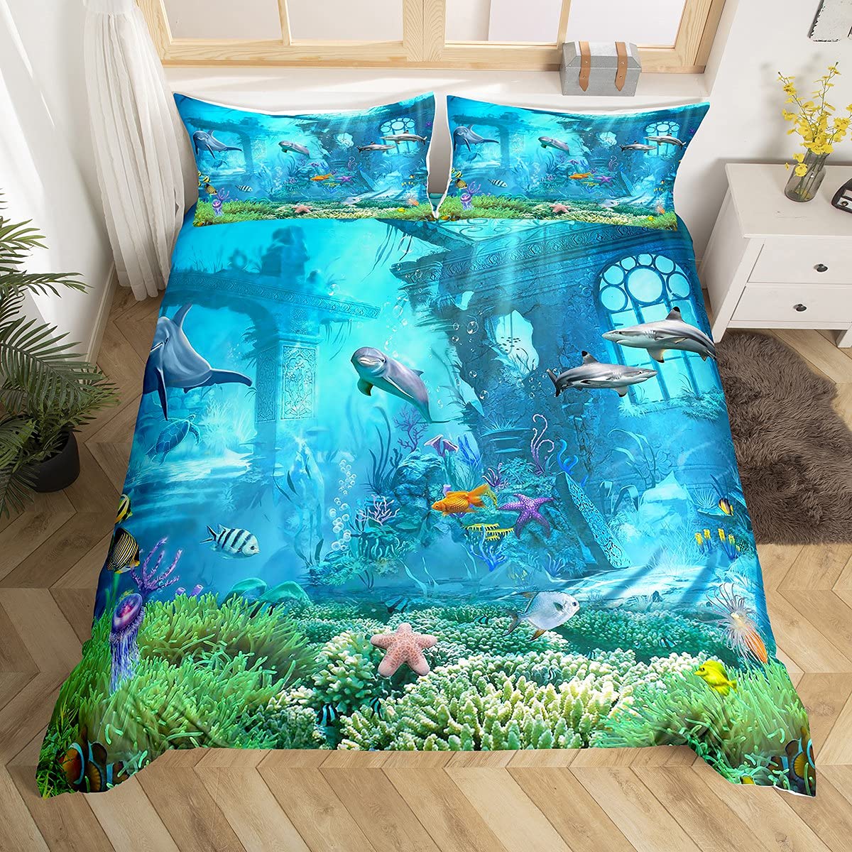 Vis Dekbedovertrek Set Oceaan  - Fishing Boat Cover recensie en prijs