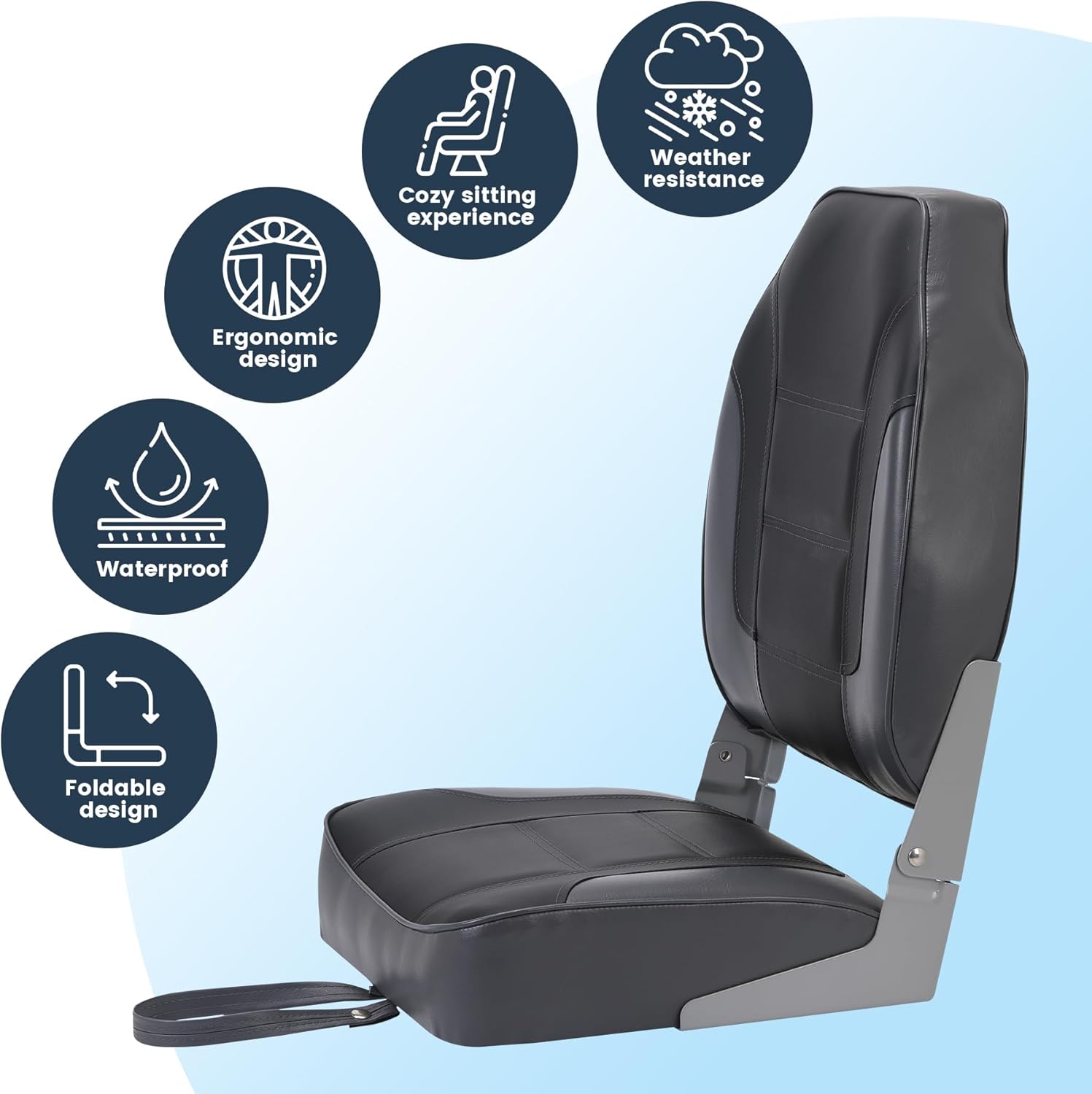 2-pack opvouwbare bootstoelen, - Fishing Boat Seat recensie en prijs