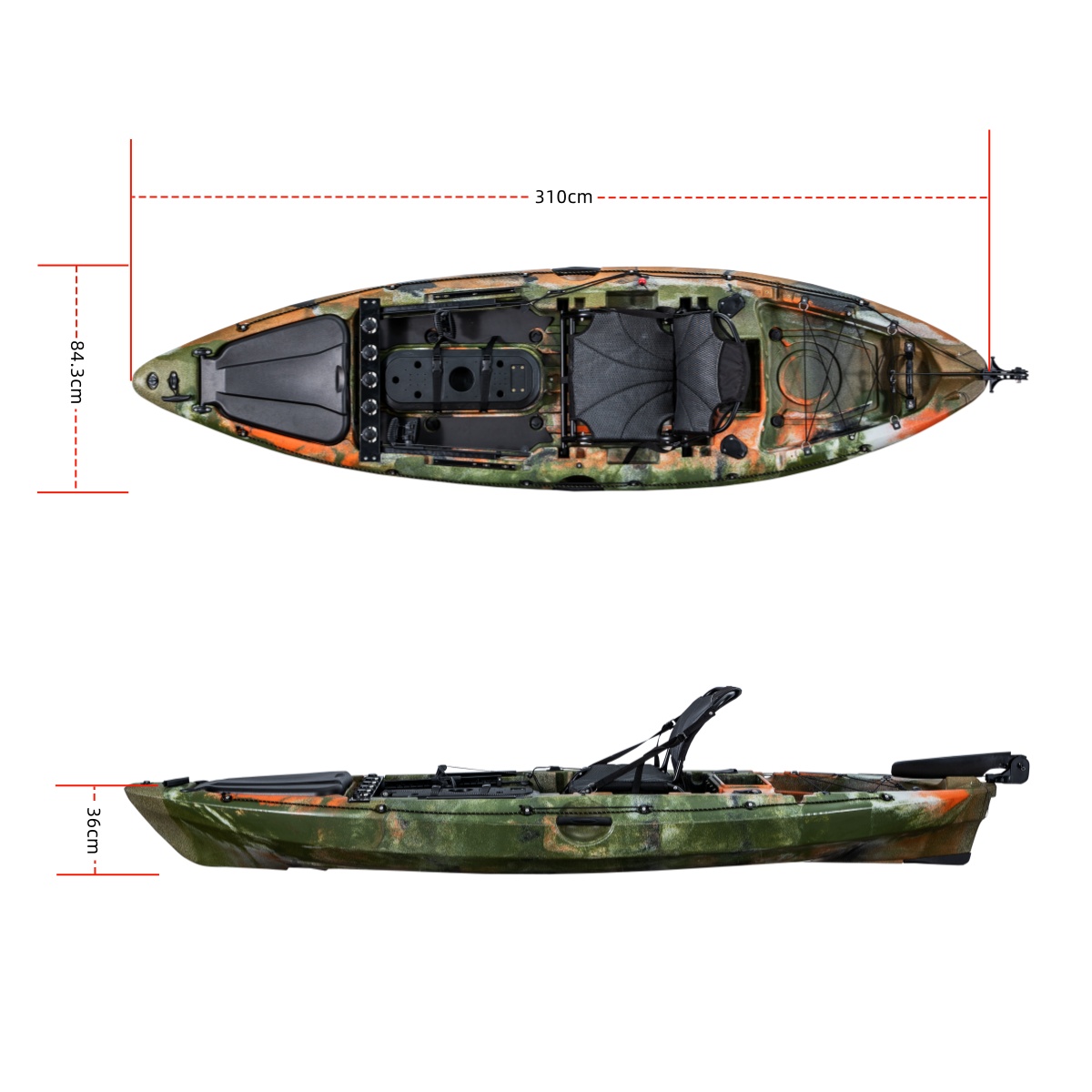 Eersteklas enkele viskajak Pla - Fishing Boat Seat recensie en prijs